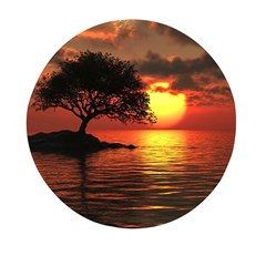 Sunset Nature Sea Dusk Landscape Mini Round Pill Box (pack Of 3) by Salmanaz77