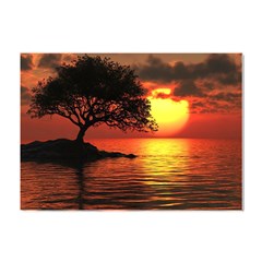 Sunset Nature Sea Dusk Landscape Crystal Sticker (a4) by Salmanaz77