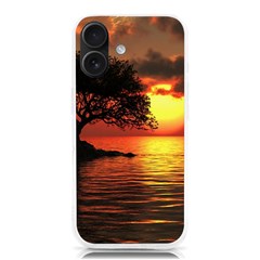 Sunset Nature Sea Dusk Landscape Iphone 16 Tpu Uv Print Case by Salmanaz77