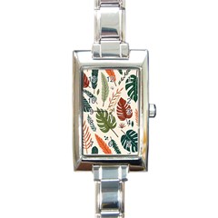 Leaves Autumn Rectangle Italian Charm Watch by Salmanaz77