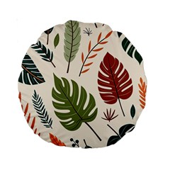 Leaves Autumn Standard 15  Premium Round Cushions by Salmanaz77