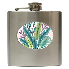 Illustrations Plants Nature Leaves Hip Flask (6 Oz) by Salmanaz77