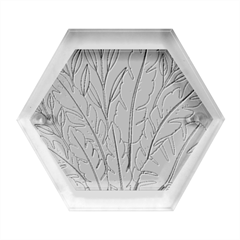 Illustrations Plants Nature Leaves Hexagon Wood Jewelry Box by Salmanaz77