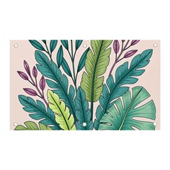 Illustrations Plants Nature Leaves Banner And Sign 5  X 3  by Salmanaz77