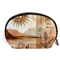 Abstract Sun Boho Bohemian Design Accessory Pouch (large) by Salmanaz77