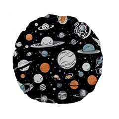 Space Galaxy Universe Stars Sky Standard 15  Premium Flano Round Cushions by Paksenen