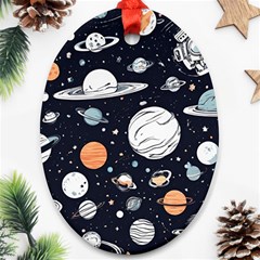 Space Galaxy Universe Stars Sky Oval Ornament (two Sides) by Paksenen