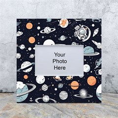 Space Galaxy Universe Stars Sky White Box Photo Frame 4  X 6  by Paksenen