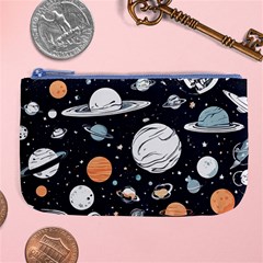 Space Galaxy Universe Stars Sky Large Coin Purse by Paksenen