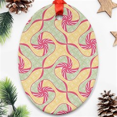 Abstract Pattern Design Scrapbooking Oval Ornament (two Sides) by Paksenen