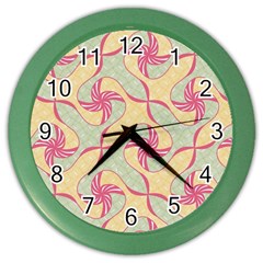 Abstract Pattern Design Scrapbooking Color Wall Clock by Paksenen