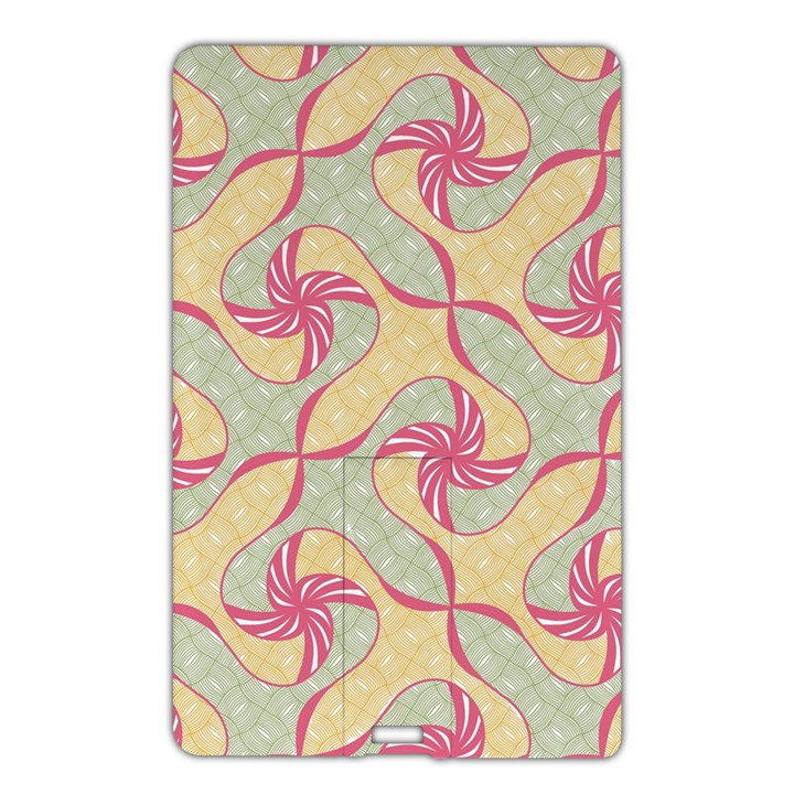 Abstract Pattern Design Scrapbooking Name Card Style USB Flash Drive