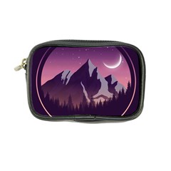 Mountain Night Crescent Moon Coin Purse by Bedest