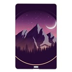 Mountain Night Crescent Moon Name Card Style USB Flash Drive Front