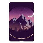 Mountain Night Crescent Moon Name Card Style USB Flash Drive Back