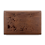 Pour Flames Wood Oval USB Flash Drive Box