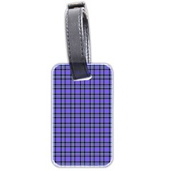 Blue Tartan Plaid 1 Luggage Tag (two Sides) by dressshop