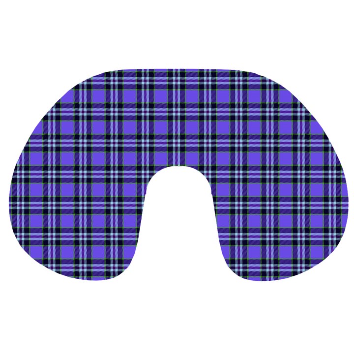 Blue Tartan Plaid 1 Travel Neck Pillow