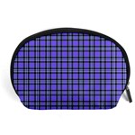 Blue Tartan Plaid 1 Accessory Pouch (Large) Front