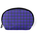 Blue Tartan Plaid 1 Accessory Pouch (Large) Back