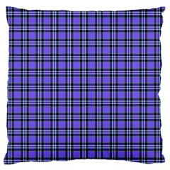 Blue Tartan Plaid 1 Standard Premium Plush Fleece Cushion Case (one Side) by dressshop