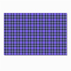 Blue Tartan Plaid 1 Postcards 5  X 7  (pkg Of 10) by dressshop