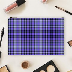 Blue Tartan Plaid 1 Cosmetic Bag (large) by dressshop