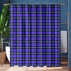 Blue Tartan Plaid 1 Shower Curtain 60  X 72  (medium)  by dressshop