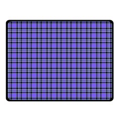 Blue Tartan Plaid 1 Two Sides Fleece Blanket (small) by dressshop