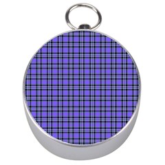 Blue Tartan Plaid 1 Silver Compasses by dressshop