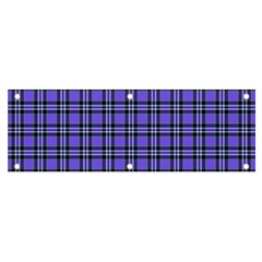 Blue Tartan Plaid 1 Banner And Sign 6  X 2  by dressshop