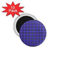 Blue Tartan Plaid 1 1 75  Magnets (10 Pack)  by dressshop