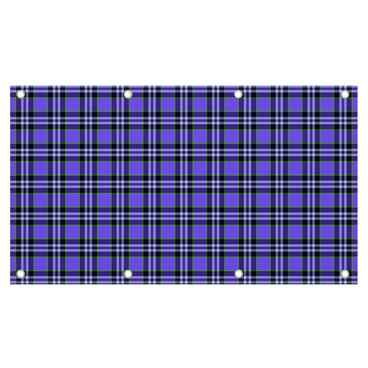 Blue Tartan Plaid 1 Banner and Sign 7  x 4 