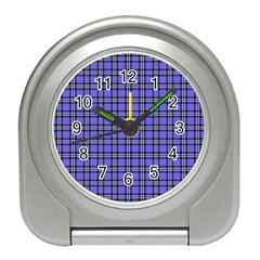 Blue Tartan Plaid 1 Travel Alarm Clock by dressshop