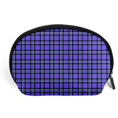 Blue Tartan Plaid 1 Accessory Pouch (large) by dressshop