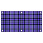 Blue Tartan Plaid 1 Banner and Sign 4  x 2  Front