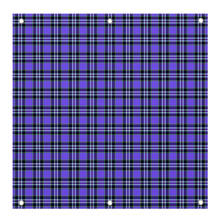 Blue Tartan Plaid 1 Banner and Sign 4  x 4 