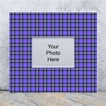 Blue Tartan Plaid 1 White Wall Photo Frame 5  x 7  Front