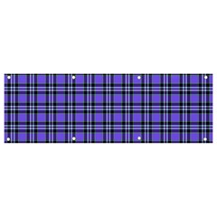 Blue Tartan Plaid 1 Banner And Sign 9  X 3  by dressshop