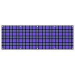 Blue Tartan Plaid 1 Banner and Sign 12  x 4  Front