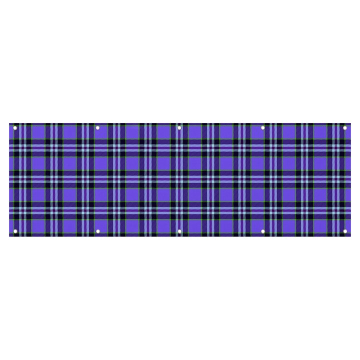 Blue Tartan Plaid 1 Banner and Sign 12  x 4 