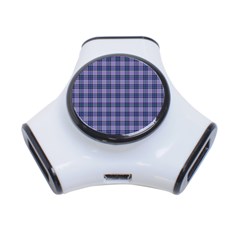 Purple Plaid Tartan 1 3-port Usb Hub by dressshop