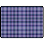 Purple Plaid Tartan 1 Two Sides Fleece Blanket (Large) 80 x60  Blanket Front