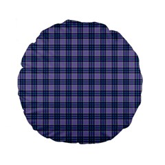 Purple Plaid Tartan 1 Standard 15  Premium Flano Round Cushions by dressshop