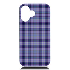 Purple Plaid Tartan 1 Iphone 16 Black Uv Print Pc Hardshell Case by dressshop