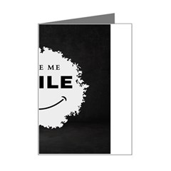 Black And White Simple Make Me Smile T Shirt 20250203 014057 0000 Mini Greeting Card by Cowcow2005