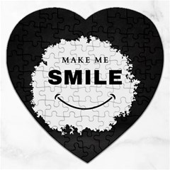 Black And White Simple Make Me Smile T Shirt 20250203 014057 0000 Jigsaw Puzzle (heart) by Cowcow2005