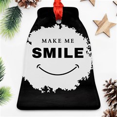 Black And White Simple Make Me Smile T Shirt 20250203 014057 0000 Bell Ornament (two Sides) by Cowcow2005