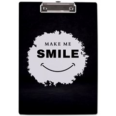 Black And White Simple Make Me Smile T Shirt 20250203 014057 0000 A4 Acrylic Clipboard by Cowcow2005