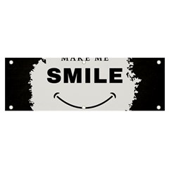 Black And White Simple Make Me Smile T Shirt 20250203 014057 0000 Banner And Sign 6  X 2  by Cowcow2005